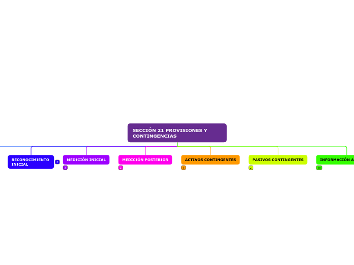 secciÓn 21 provisiones y contingencias mind map